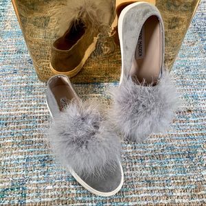 SOLD Steve Madden Puff Ball Slip on Sneakers